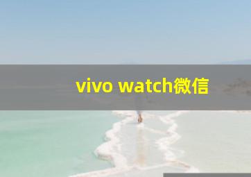 vivo watch微信